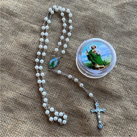 San Judas Tadeo | Saint Jude Catholic Rosary In box with box - Picture 3 of 6